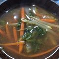 ゆせりた18's cooksnap of when they made ごま油香る、白菜の外葉の味噌汁.