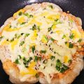 saetam's cooksnap of when they made お正月！残ったお餅でフライパン餅ピザ♪.