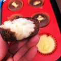 ごま３しお３'s cooksnap of when they made カスタード入り♡チョコ蒸しパン.