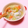 まあまま☆0403's cooksnap of when they made もち麦入り、色々野菜と豚肉の塩麹スープ.