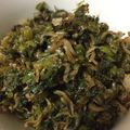 anemonenan's cooksnap of when they made 香り最高♡春菊＊菊菜のゴマじゃこふりかけ.