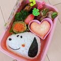 jnhyhori03's cooksnap of when they made キャラ弁♫スヌーピー弁当♫.