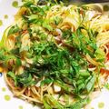 scanty's cooksnap of when they made ベーコンと大葉の和風ペペロンチーノ.