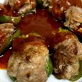 のらむーちょ's cooksnap of when they made 簡単 ピーマンの肉詰め.