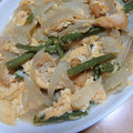 ナーちゃん's cooksnap of when they made いんげんと油揚げの卵とじ.