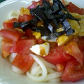 しおとも's cooksnap of when they made 夏は☆トマトと卵の甘辛うどん☆.