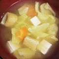 ムーミン☆ママ's cooksnap of when they made キャベツと豆腐と油揚げの味噌汁.