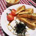 あゆまんま♪'s cooksnap of when they made 目玉焼きに　刻み海苔.