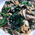 Ren2☆mama's cooksnap of when they made ほうれん草としいたけの卵とじ.