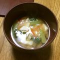 ☆こまっと☆'s cooksnap of when they made 小松菜、豆腐、お揚げの味噌汁.