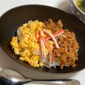 ハッピーるちる's cooksnap of when they made 我が家の豚ひき肉で☆野菜入りそぼろ丼.
