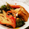あきつま（杏花☆）'s cooksnap of when they made 菜の花と厚揚げの煮浸し.