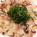 らびらびきゃろっと's cooksnap of when they made 真鯛お刺身 塩昆布まぜまぜ.