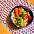 komutatata's cooksnap of when they made キュウリと梅の可愛いお花✿.