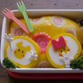 萌絵コ's cooksnap of when they made 【簡単】キャラ弁 なるとオムライス.