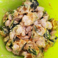 クックるん☆戦隊's cooksnap of when they made 蒸しだいずとかぼちゃのチーズサラダ.