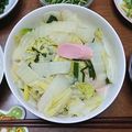 もも1002's cooksnap of when they made 白菜と✿魚肉ソーセージの✿シンプル✿炒め.