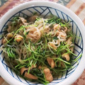 クックG7DH6R☆'s cooksnap of when they made しらたきと油揚げと豆苗の炒め煮.