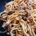 ☆チャレンジやっぴ☆'s cooksnap of when they made 生姜焼きうどん.