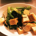 まあるあまる's cooksnap of when they made 簡単副菜♪小松菜と厚揚げの塩昆布炒め.