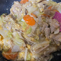 リトルマーリーナ's cooksnap of when they made 豚こま白菜のふわとろ卵とじ丼♡♡♡.