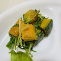kotorinpi's cooksnap of when they made かぼちゃと水菜のごま和え.