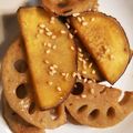 とにーにょ's cooksnap of when they made サツマイモとレンコンのきんぴら.