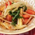 rewon's cooksnap of when they made もやしとちくわのピリ辛サラダ(*^^*).