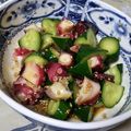 ☆ひぃひぃ☆'s cooksnap of when they made 蛸ブツときゅうりの胡麻油合え.
