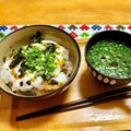 komutatata's cooksnap of when they made 甘辛牛肉のとろろ丼.