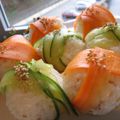 ぽぽたんこぶ's cooksnap of when they made 【カラフル野菜てまり寿司】.