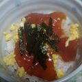 kukkuran's cooksnap of when they made まぐろの手こね寿司.