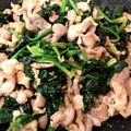 でむでみ's cooksnap of when they made 塩麹で豚ロースとほうれん草の炒め物.