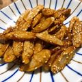 明太子ちゃん❤︎'s cooksnap of when they made 揚げごぼうの甘辛炒め.