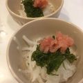 105♡'s cooksnap of when they made たらこ・めかぶ・大根の和えもの.
