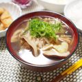 バカリャウ's cooksnap of when they made 簡単常備汁、基本の牛きのこ汁.