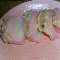 凪なぎ's cooksnap of when they made かまぼこにわさび漬け挟んじゃいました♪.