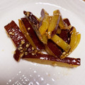 り's cooksnap of when they made さつまいもの皮を使って大学芋風に ♪.