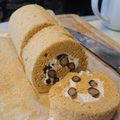 ＭＯＭＯＮＡＢＥ's cooksnap of when they made 祝話題！きな粉の和風シフォンロールケーキ.
