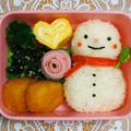 ☆ペペコ☆'s cooksnap of when they made 雪だるま キャラ弁 幼稚園 お弁当.
