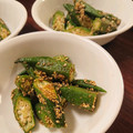 ＭＯＭＯＮＡＢＥ's cooksnap of when they made おくらの胡麻和え♪簡単材料1つ.