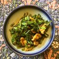 ブランディ's cooksnap of when they made カブの葉とクルミの醤油炒め♪.