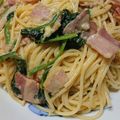 ナーちゃん's cooksnap of when they made ほうれん草のクリームパスタカレー風味.