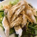 ぴよんぬ1980's cooksnap of when they made 棒々鶏風サラダ.