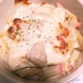 こげはる's cooksnap of when they made フライパンひとつで★かまぼこ消費グラタン.