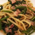 ちゃーLove's cooksnap of when they made ほうれん草とベーコンの焼きうどん♪.