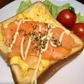 ☆さぶ☆☆'s cooksnap of when they made サーモンエッグのオープントースト.