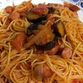 tassloff's cooksnap of when they made 茄子とウインナーのトマトパスタ.
