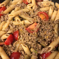 pyaco's cooksnap of when they made マカロニと挽き肉のカレー炒め♡.