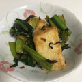 ちみたろ's cooksnap of when they made 簡単副菜♪小松菜と厚揚げの塩昆布炒め.
